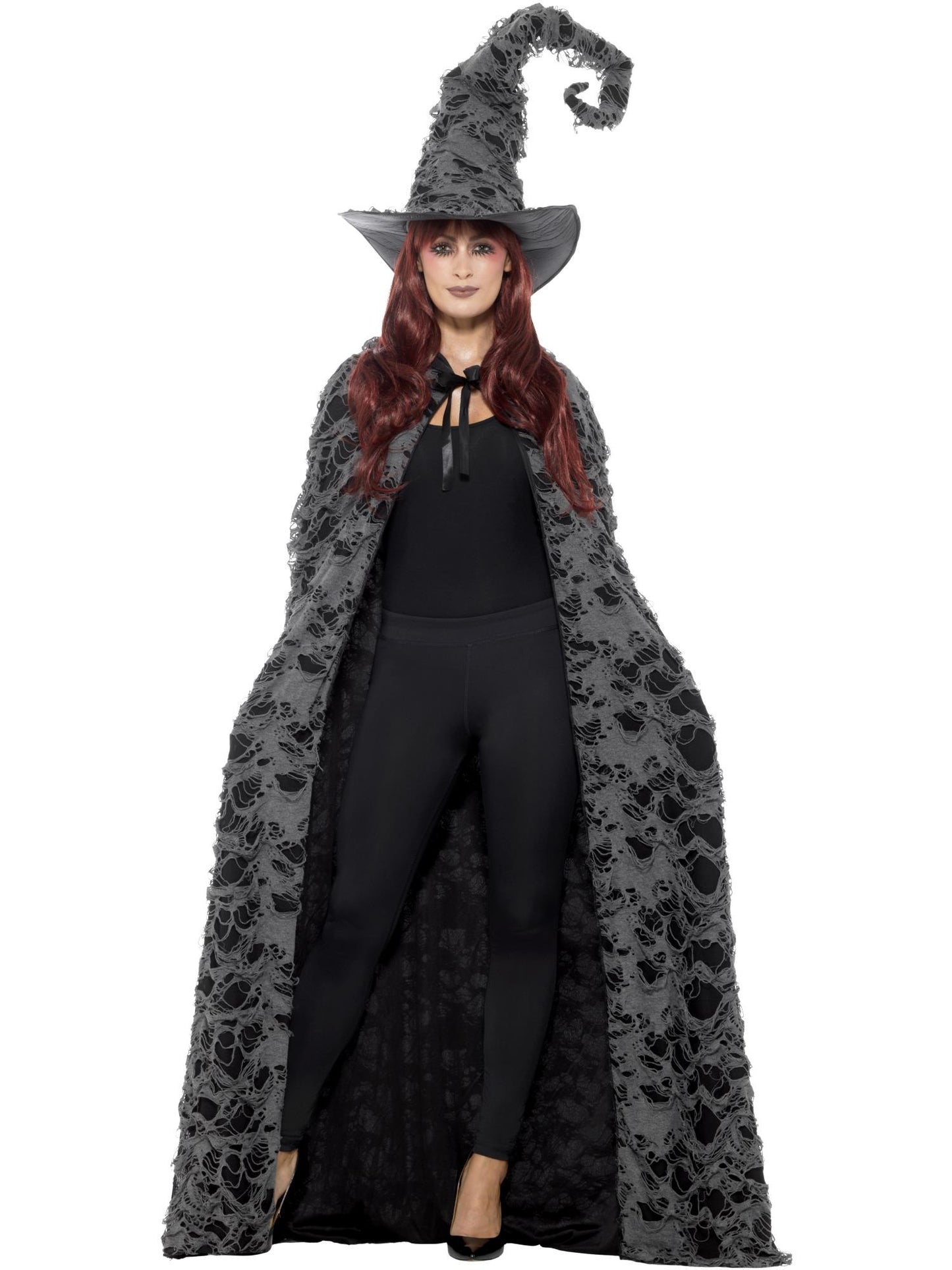 Smiffys WITCH Deluxe Spellcaster Cape, Grey AC für Unisex