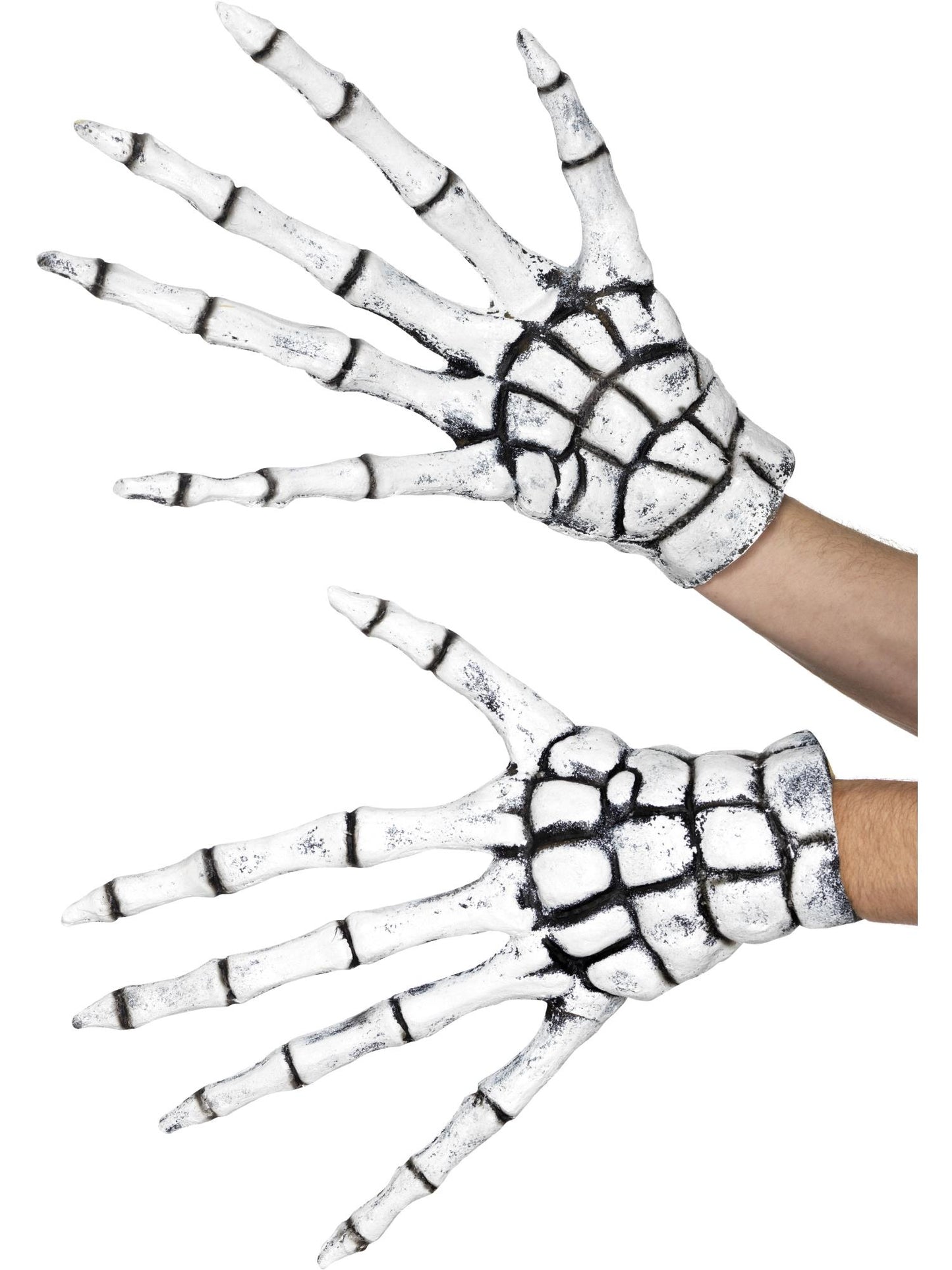 Smiffys Grim Reaper/Skeleton Gloves, White AC für Herren