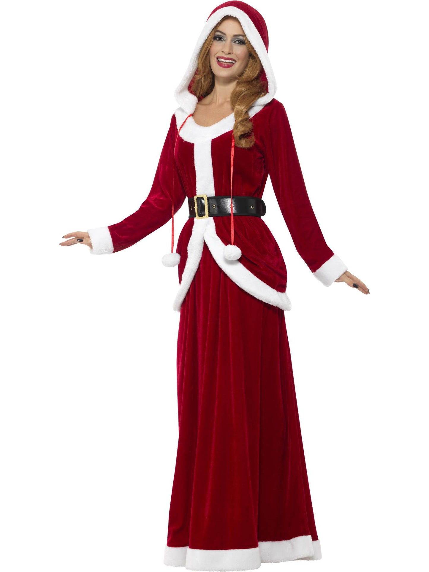 Smiffys SANTA Deluxe Ms Claus Costume, Red CS für Damen