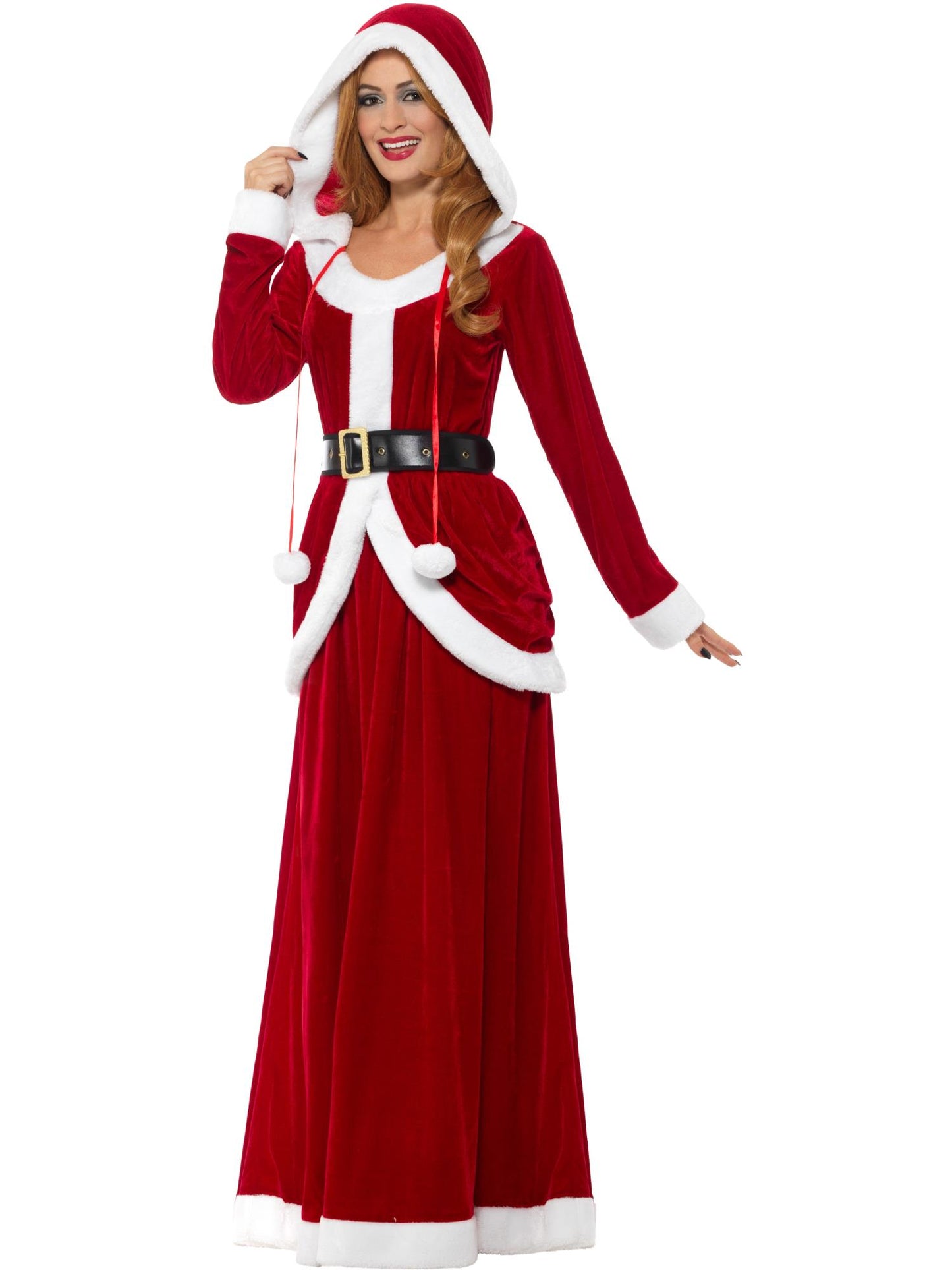 Smiffys SANTA Deluxe Ms Claus Costume, Red CS für Damen