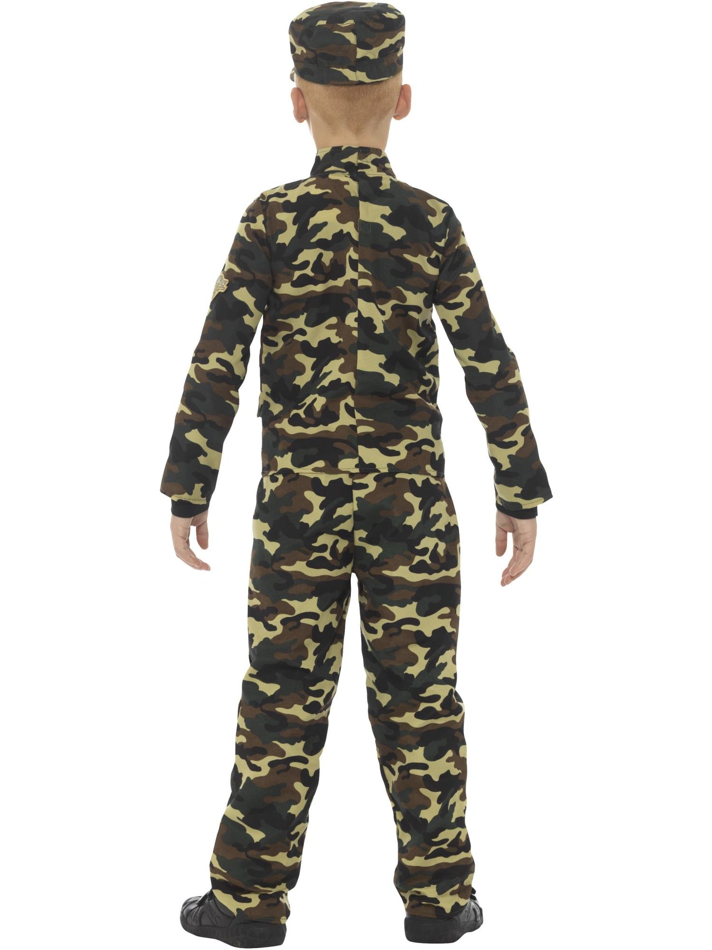 Smiffys ARMY Camouflage Military Jungenkostüm, Green CS für Unisex