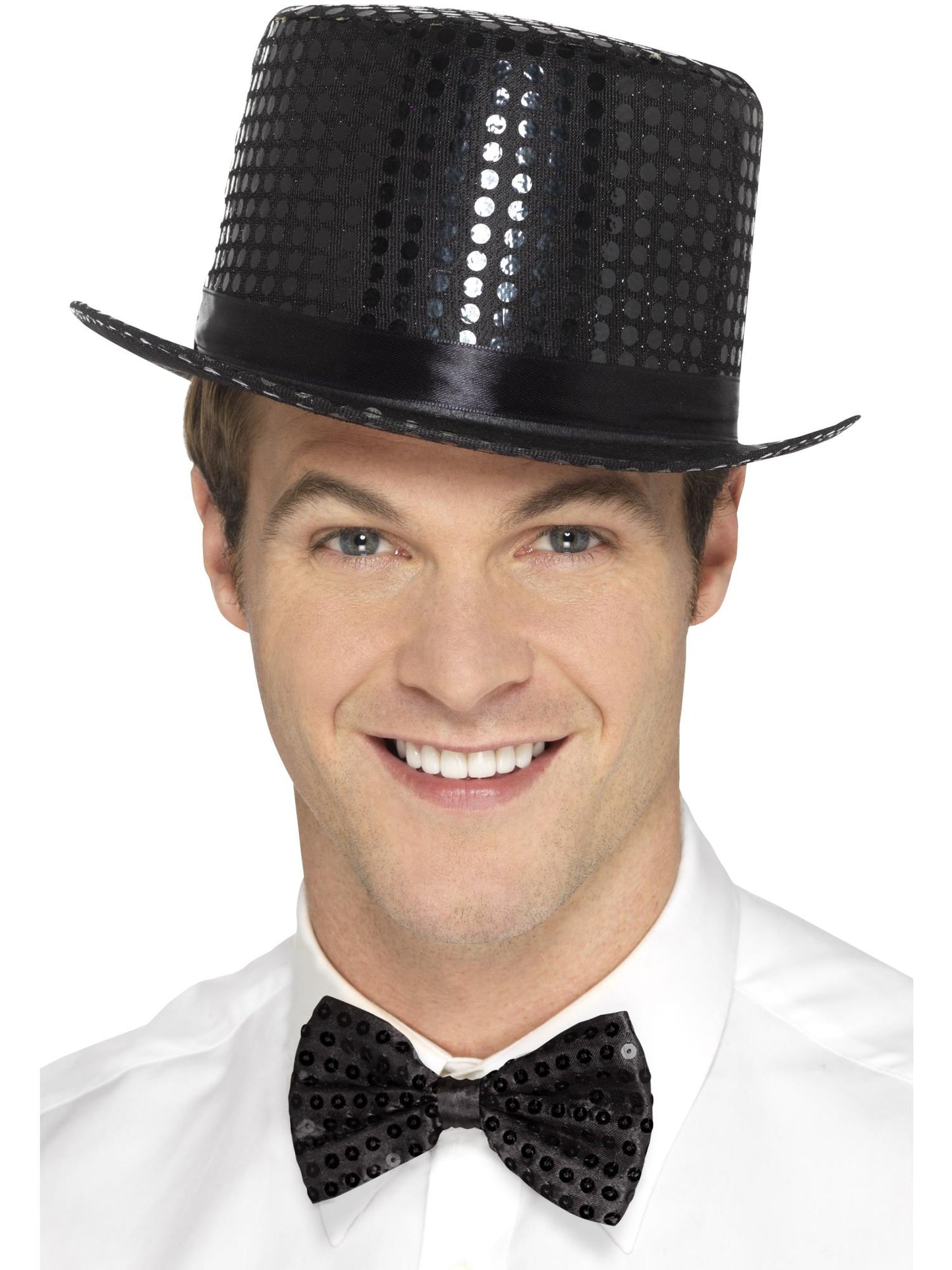 Smiffys Sequin Top Hat, Black für Unisex
