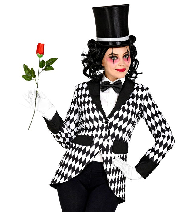 Harlekin-Frack mit klassischem Muster für Fasnacht und Karneval