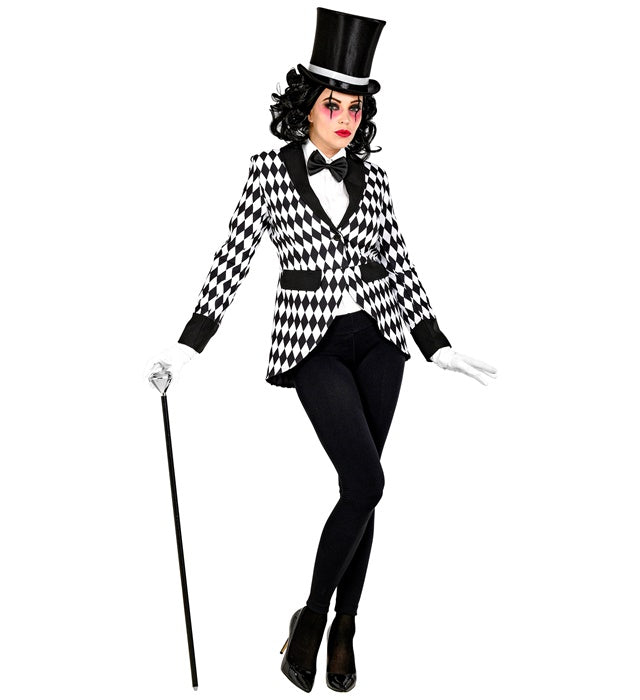 Harlekin-Frack mit klassischem Muster für Fasnacht und Karneval
