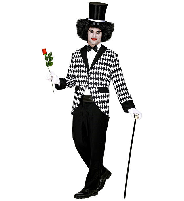 Harlekin-Frack mit klassischem Muster für Fasnacht und Karneval