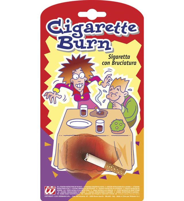 Realistische Zigarette mit brennender Flamme als Fasnacht-Accessoire