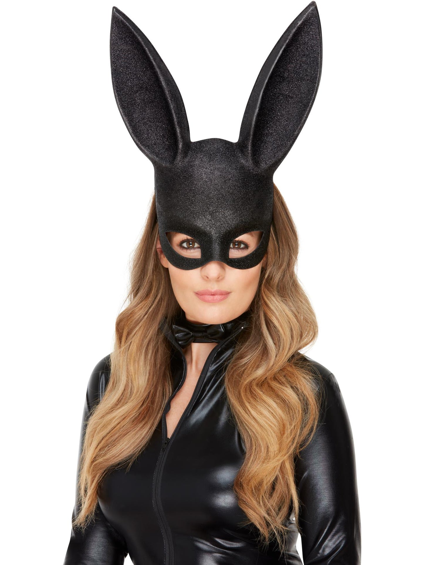 Smiffys Fever Bunny Instant Kit Schwarz für Damen mit Maske und Collar