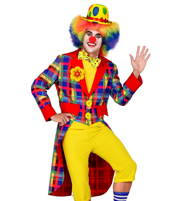 Clown-Frack in buntem Design für Fasnacht und Karneval