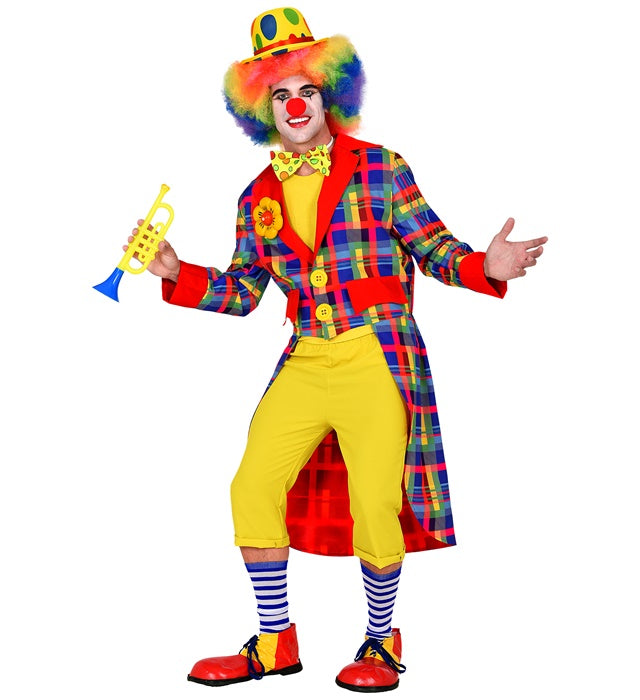 Clown-Frack in buntem Design für Fasnacht und Karneval