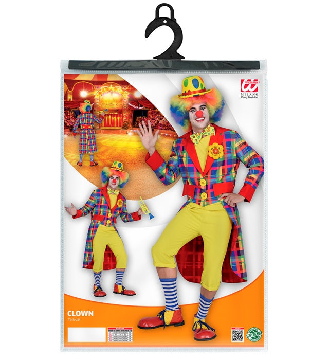 Clown-Frack in buntem Design für Fasnacht und Karneval
