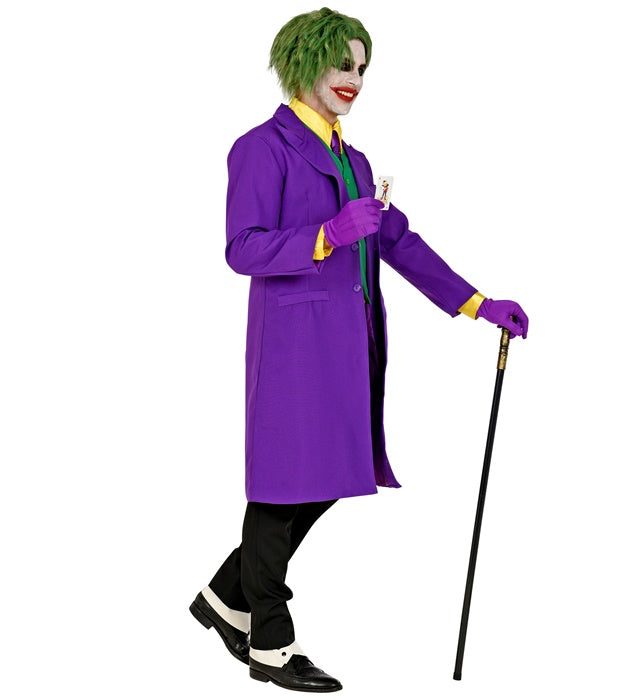 Evil Clown Kostüm mit schwarzem Mantel und roter Weste für Fasnacht