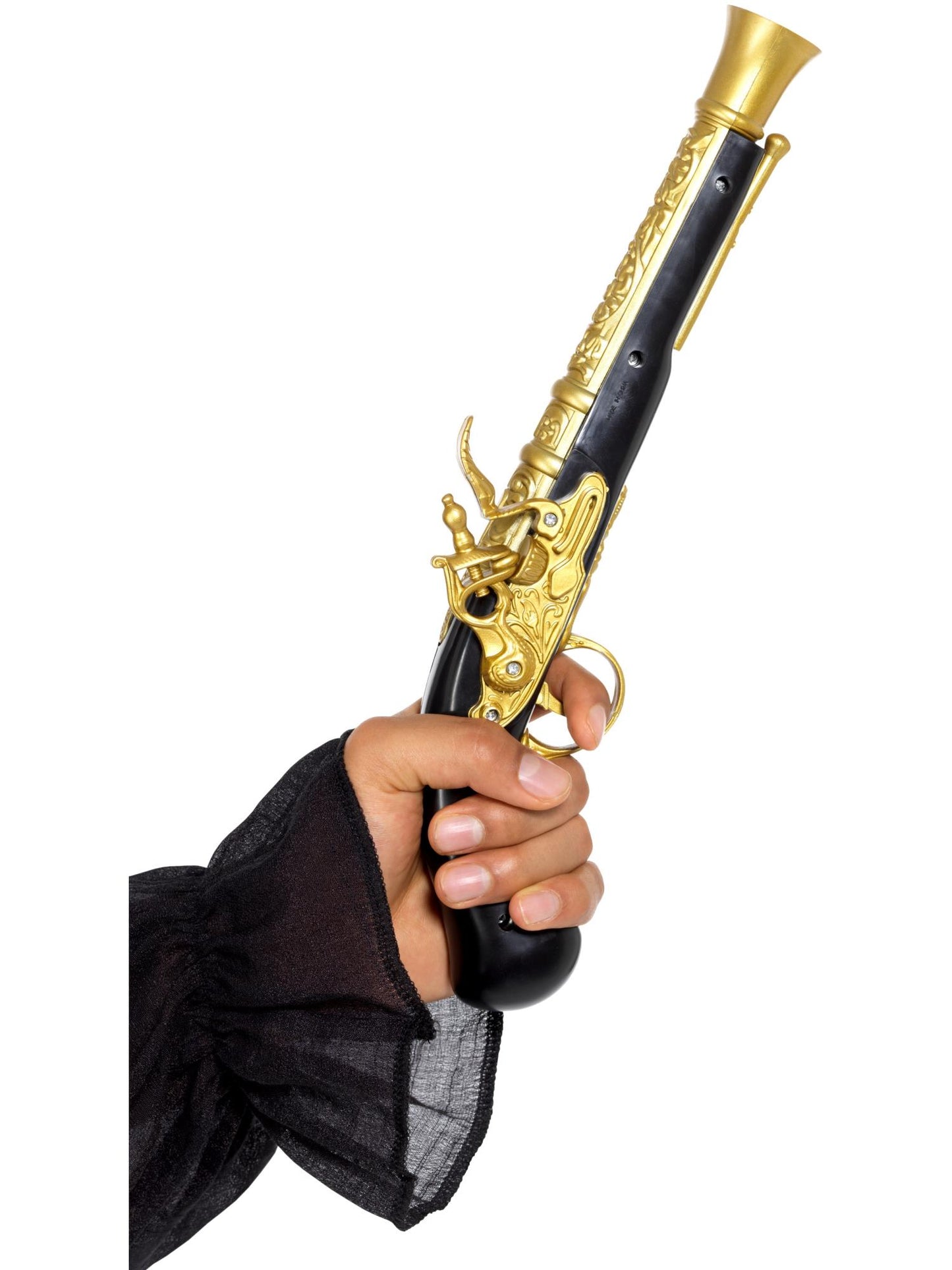 Smiffys Realistic Pirate Blunderbuss Pistol, Black & Gold für Unisex