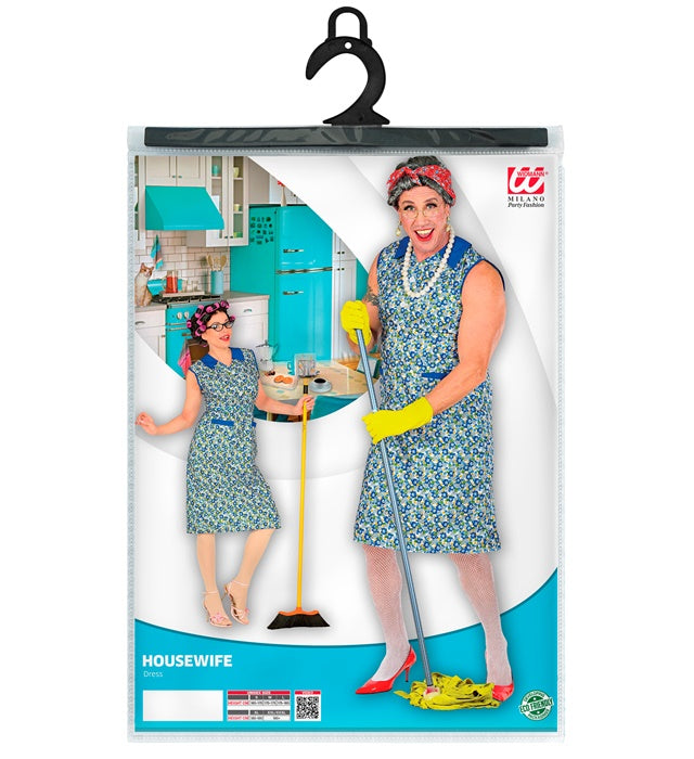 Hausfrau Kostüm Kleid in klassischem Design für Fasnacht und Karneval