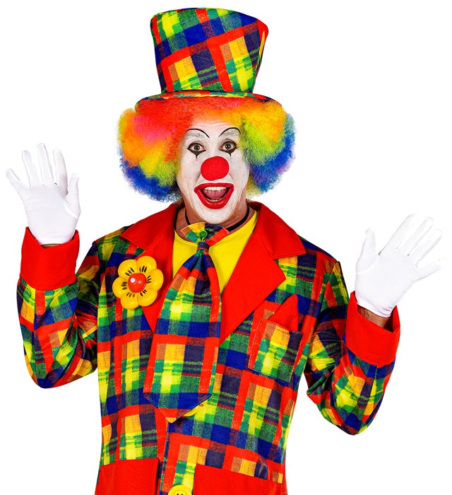 Bunte Clown-Krawatte mit auffälligem Muster als Fasnacht-Kostümzubehör