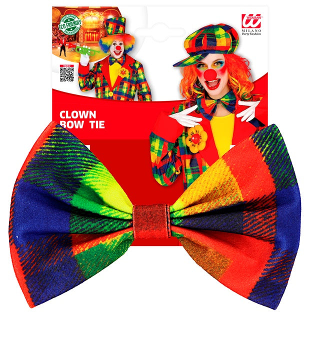 Bunte Clown-Fliege mit farbigem Muster für Fasnacht und Karneval