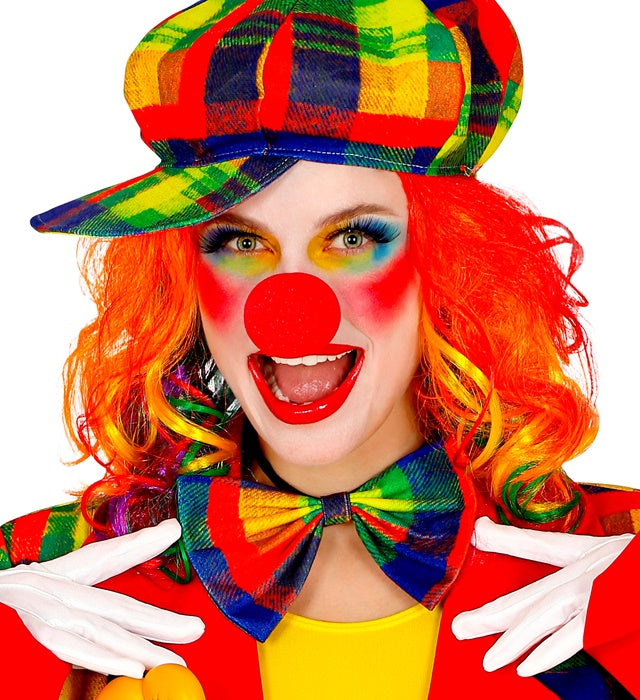 Bunte Clown-Fliege mit farbigem Muster für Fasnacht und Karneval