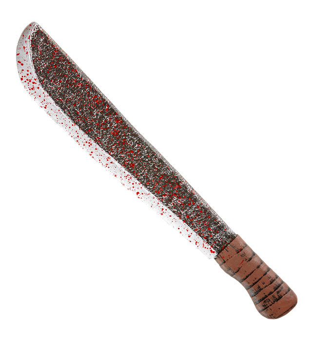 Blutige Machete 56 cm mit realistischer Blutoptik als Fasnachts-Kostümzubehör