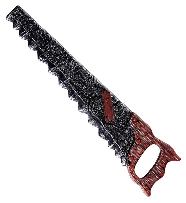 Realistische 53 cm lange Säge als Halloween-Kostümzubehör