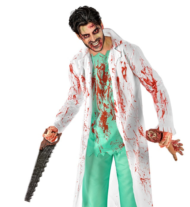 Realistische 53 cm lange Säge als Halloween-Kostümzubehör