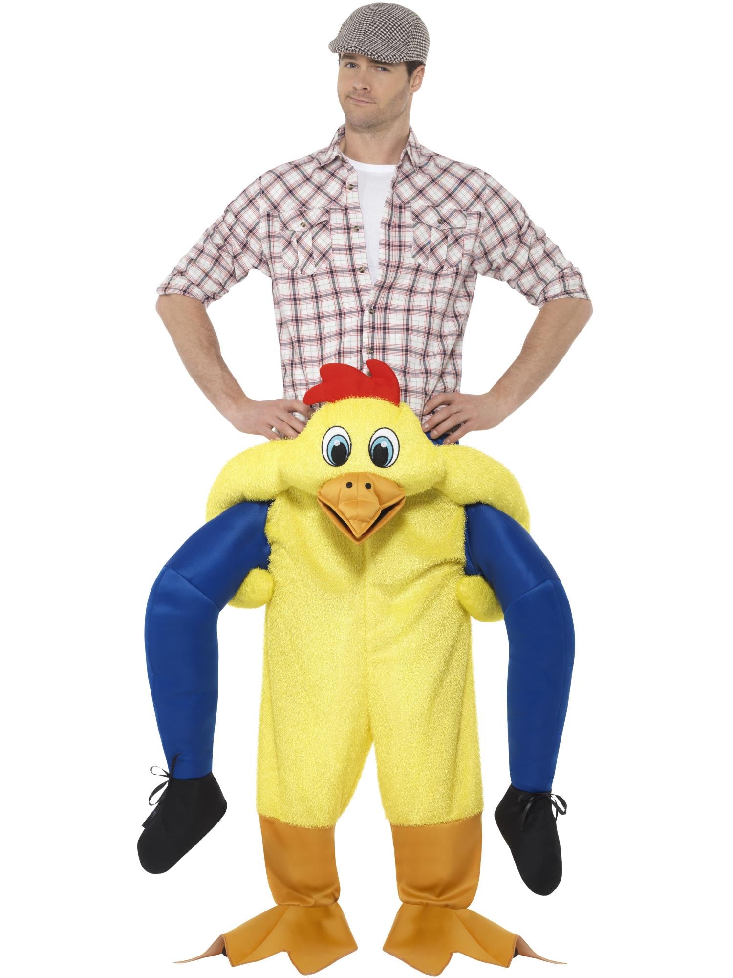 Smiffys gelbes Piggyback Chicken Kostüm für Erwachsene – Produktansicht