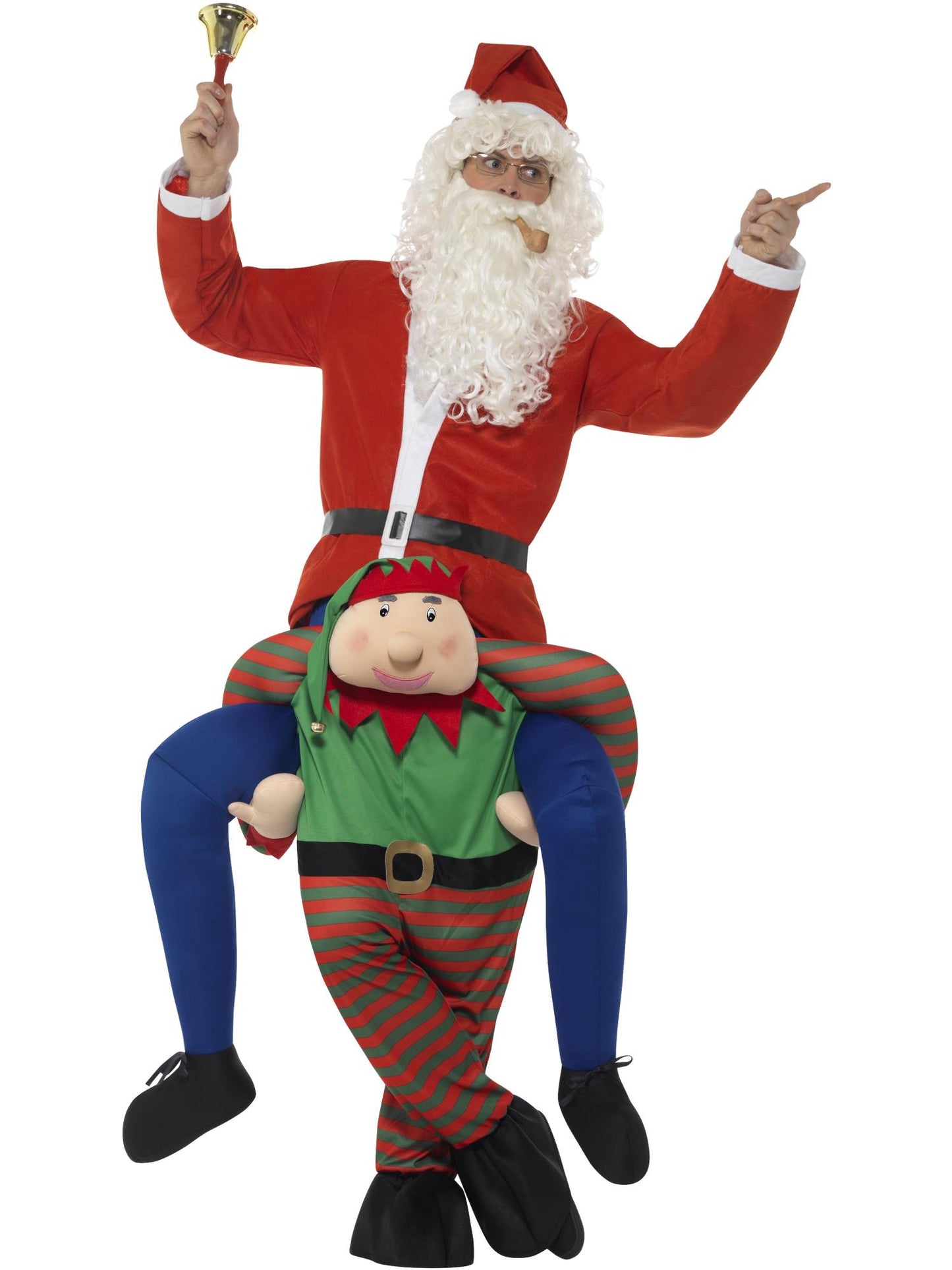 Smiffys Piggyback Elf Kostüm grün für Erwachsene – Produktansicht