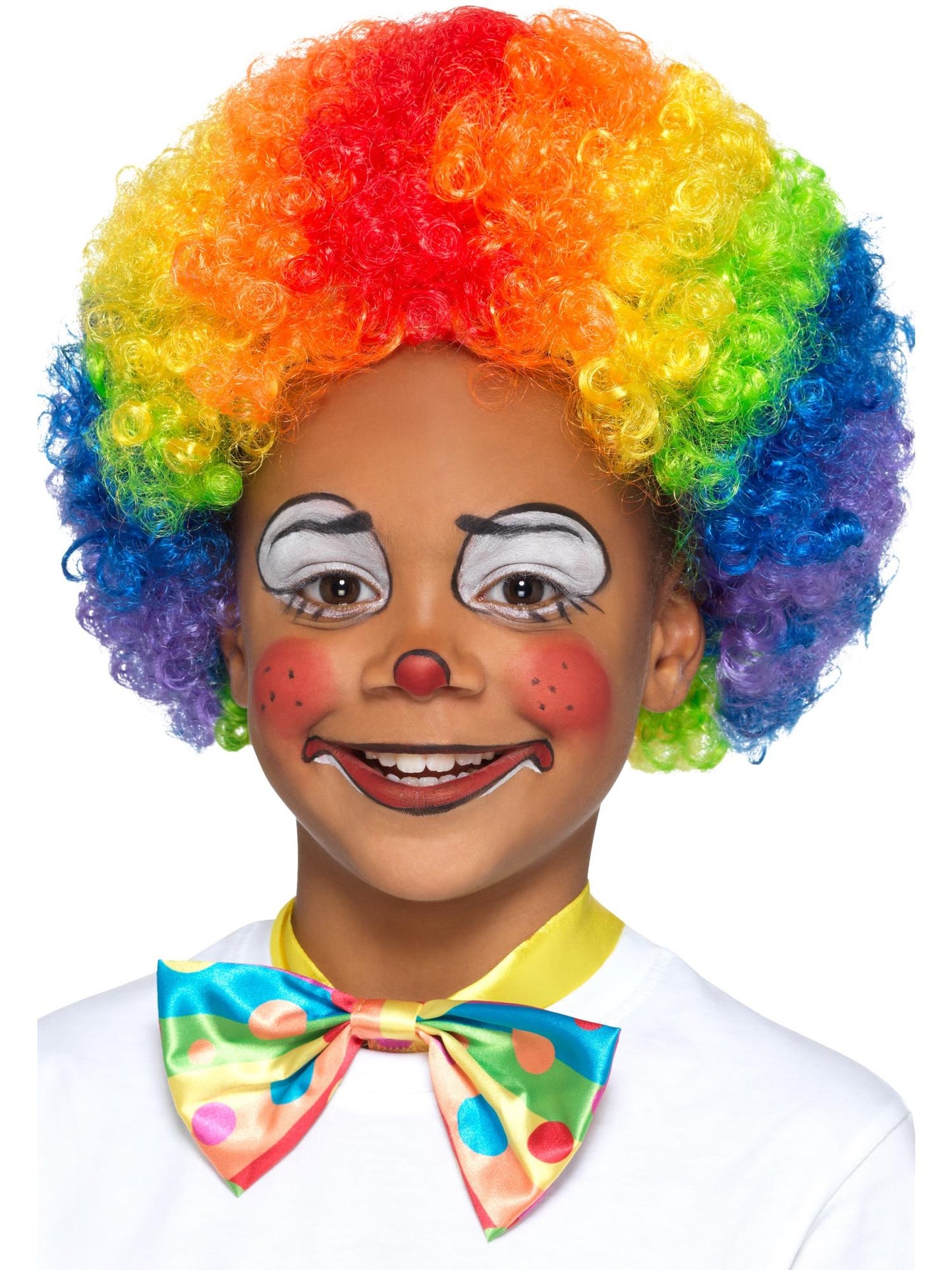 Smiffys mehrfarbige Clown-Perücke für Kinder