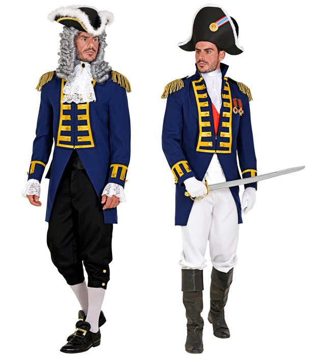 Herren Kostüm blaue Gardeuniform Paradefrack für Fasnacht und Karneval