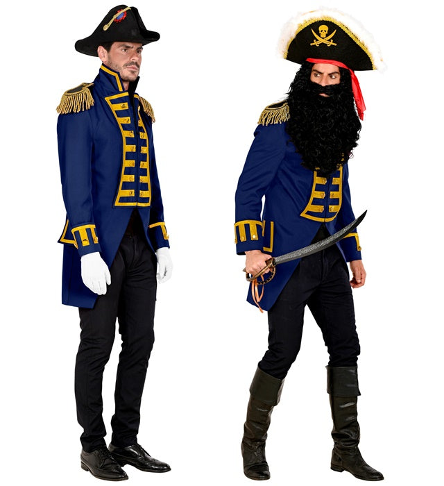 Herren Kostüm blaue Gardeuniform Paradefrack für Fasnacht und Karneval