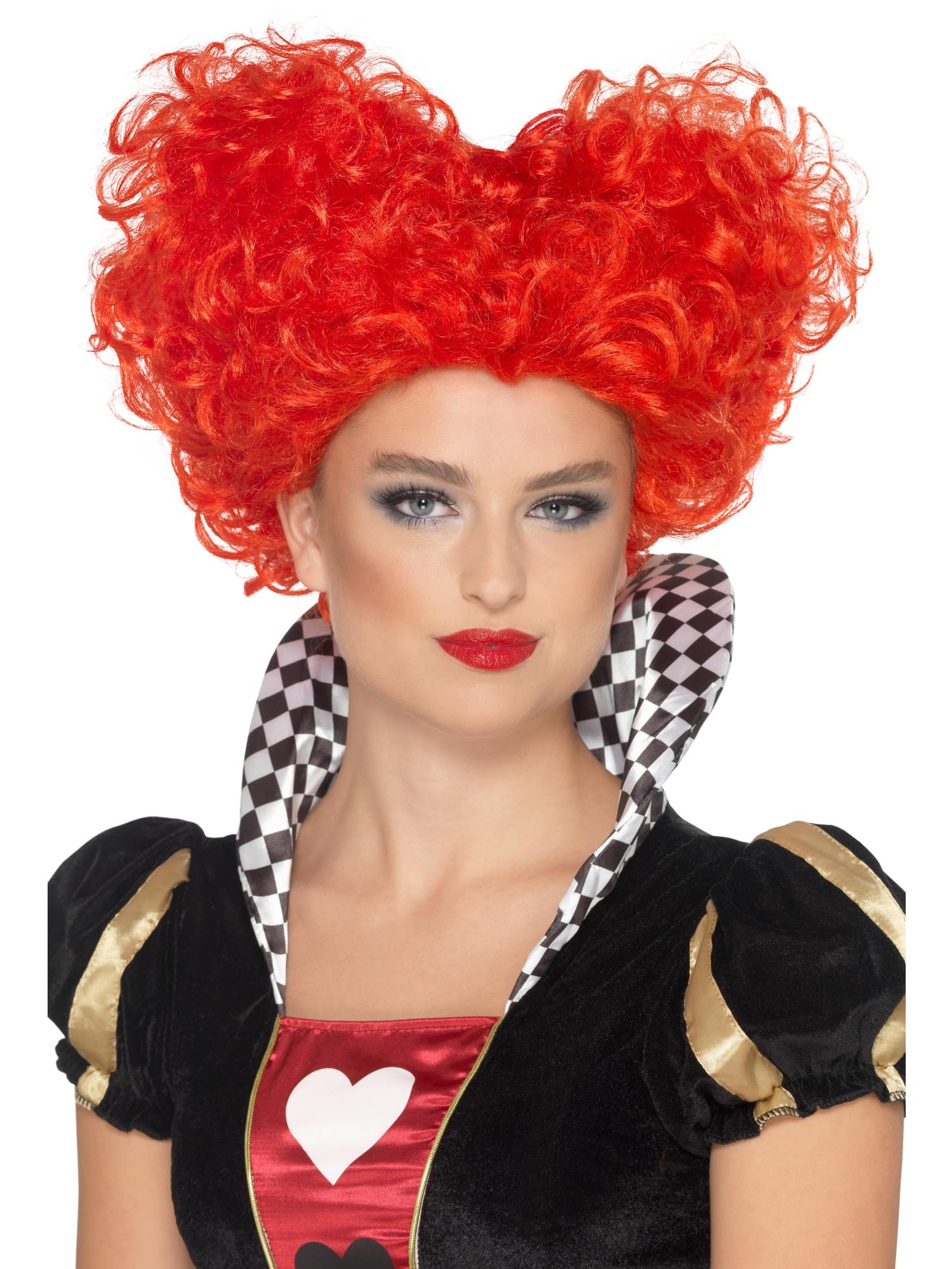 Smiffys Queen Heart Perücke rot für Damen