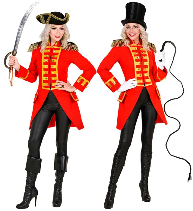 Damen Paradefrack in leuchtendem Rot als Gardeuniform für Fasnacht