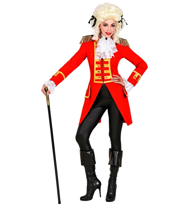 Damen Paradefrack in leuchtendem Rot als Gardeuniform für Fasnacht