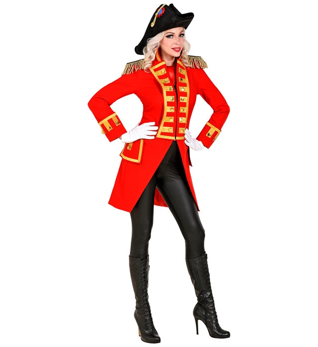 Damen Paradefrack in leuchtendem Rot als Gardeuniform für Fasnacht