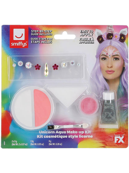 Smiffys Make-Up FX, Unicorn Kit, Aqua, Multi-Colou CD für Damen