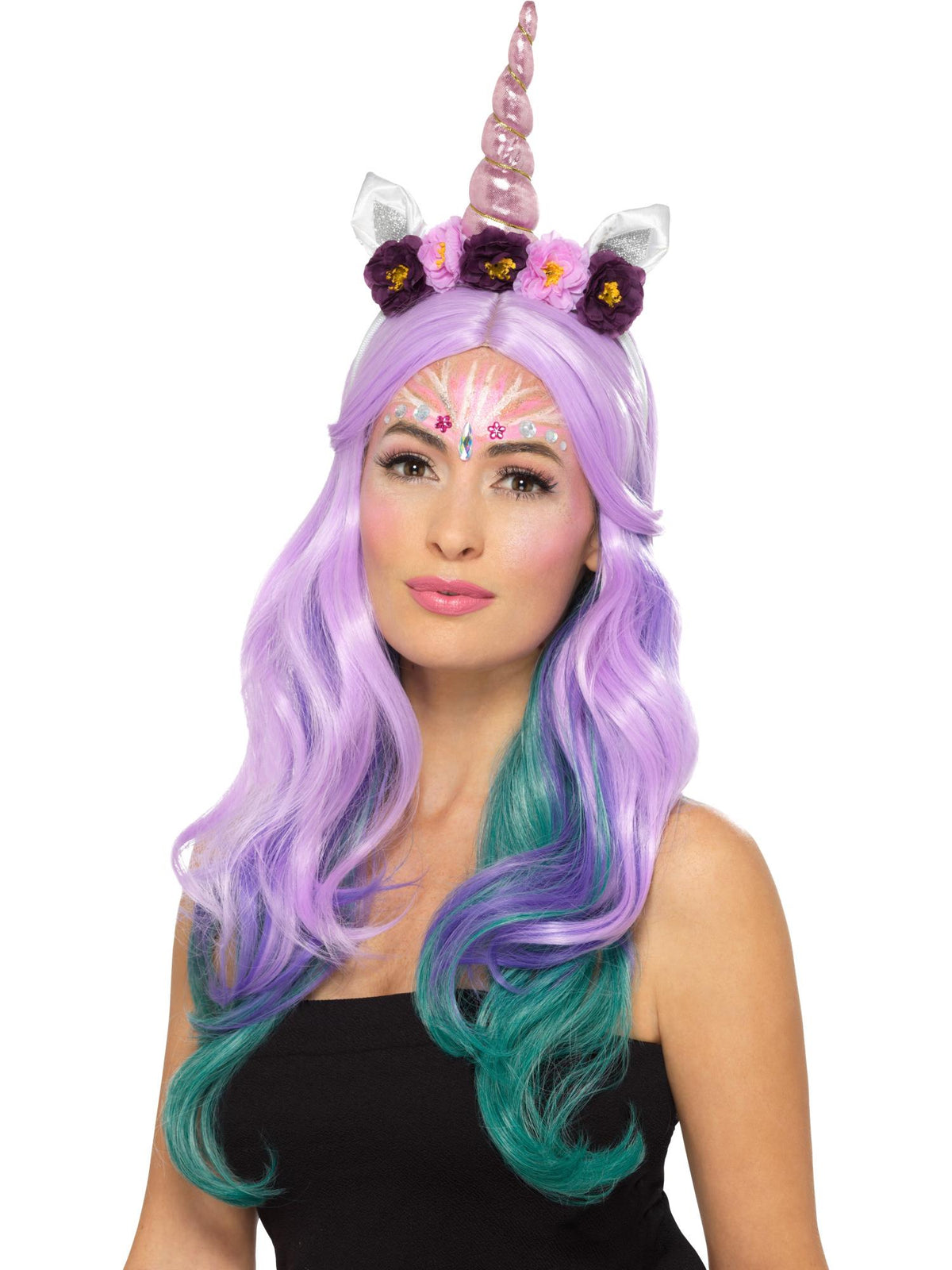 Smiffys Make-Up FX, Unicorn Kit, Aqua, Multi-Colou CD für Damen