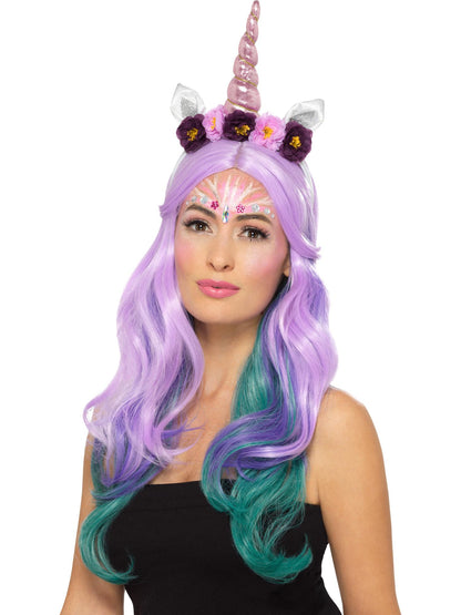 Smiffys Make-Up FX, Unicorn Kit, Aqua, Multi-Colou CD für Damen