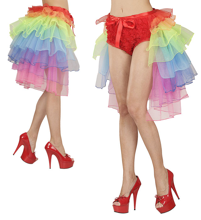 PRIDE FASHION Rock in bunten Farben zum Umbinden für Fasnacht und Mottopartys
