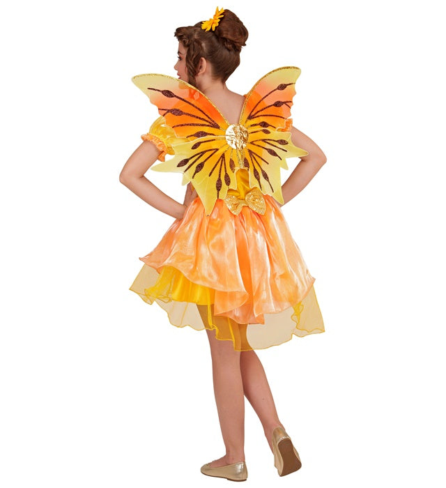 Summer Fairy Kostüm mit Kleid und Flügeln für Fasnacht
