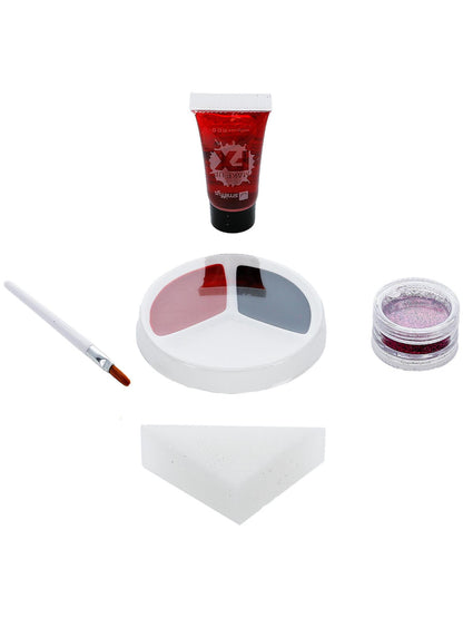 Smiffys Blood Drip Bride Kit Aqua-Make-up-Set – Seitenansicht