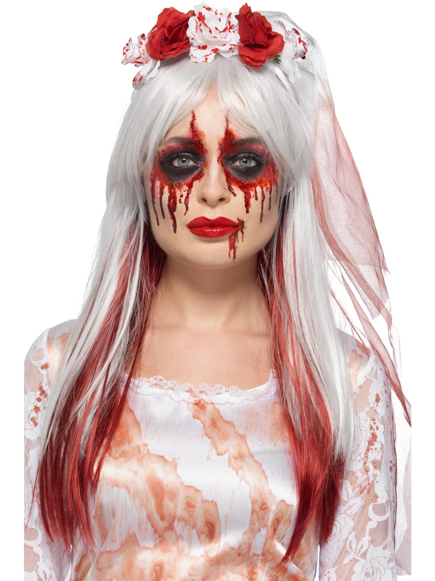 Smiffys Make-Up FX, Blood Drip Bride Kit, Aqua, Mu CD für Damen
