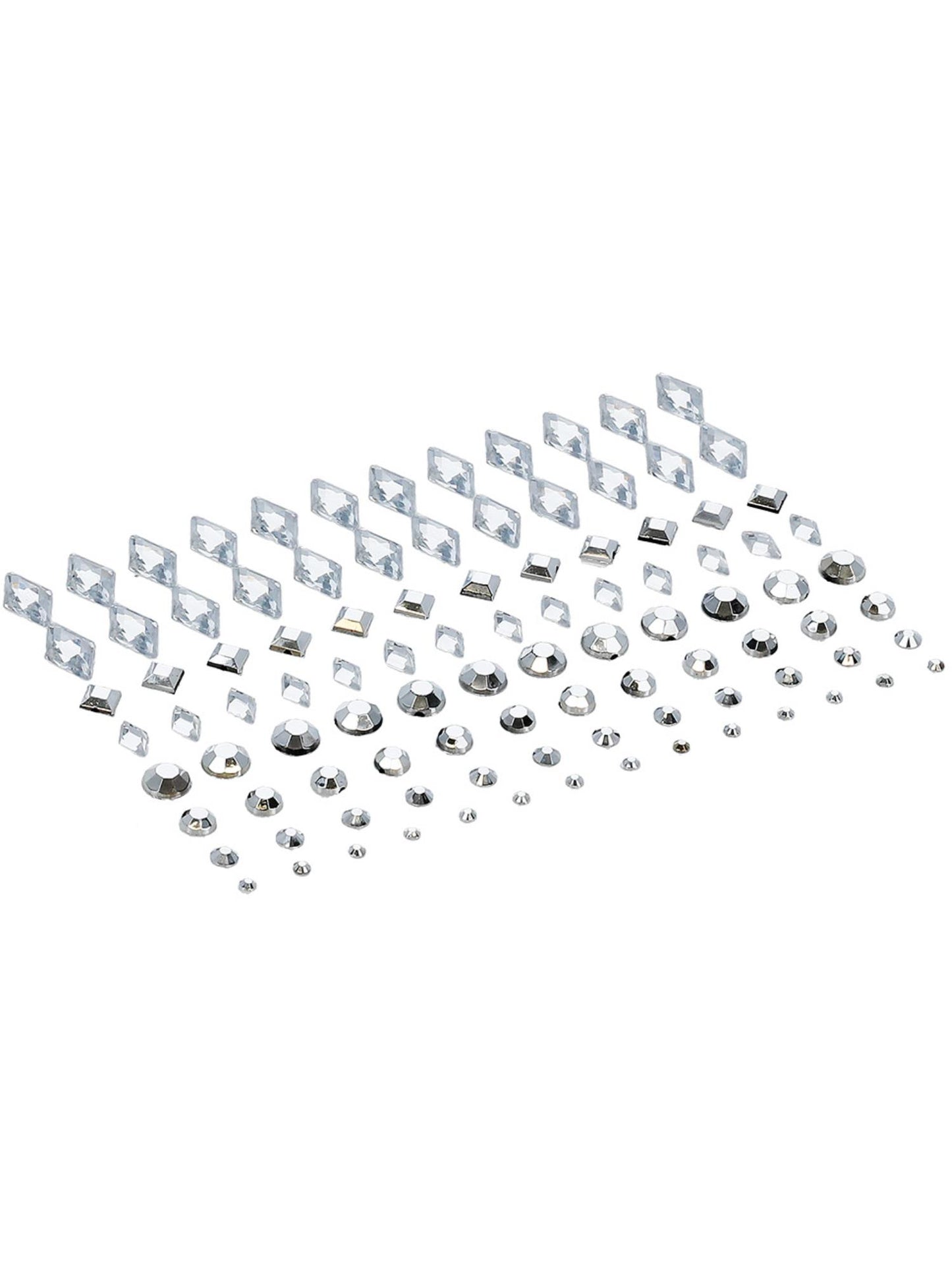 Smiffys Make-Up FX, Jewel Face Gems, Silver CD für Damen