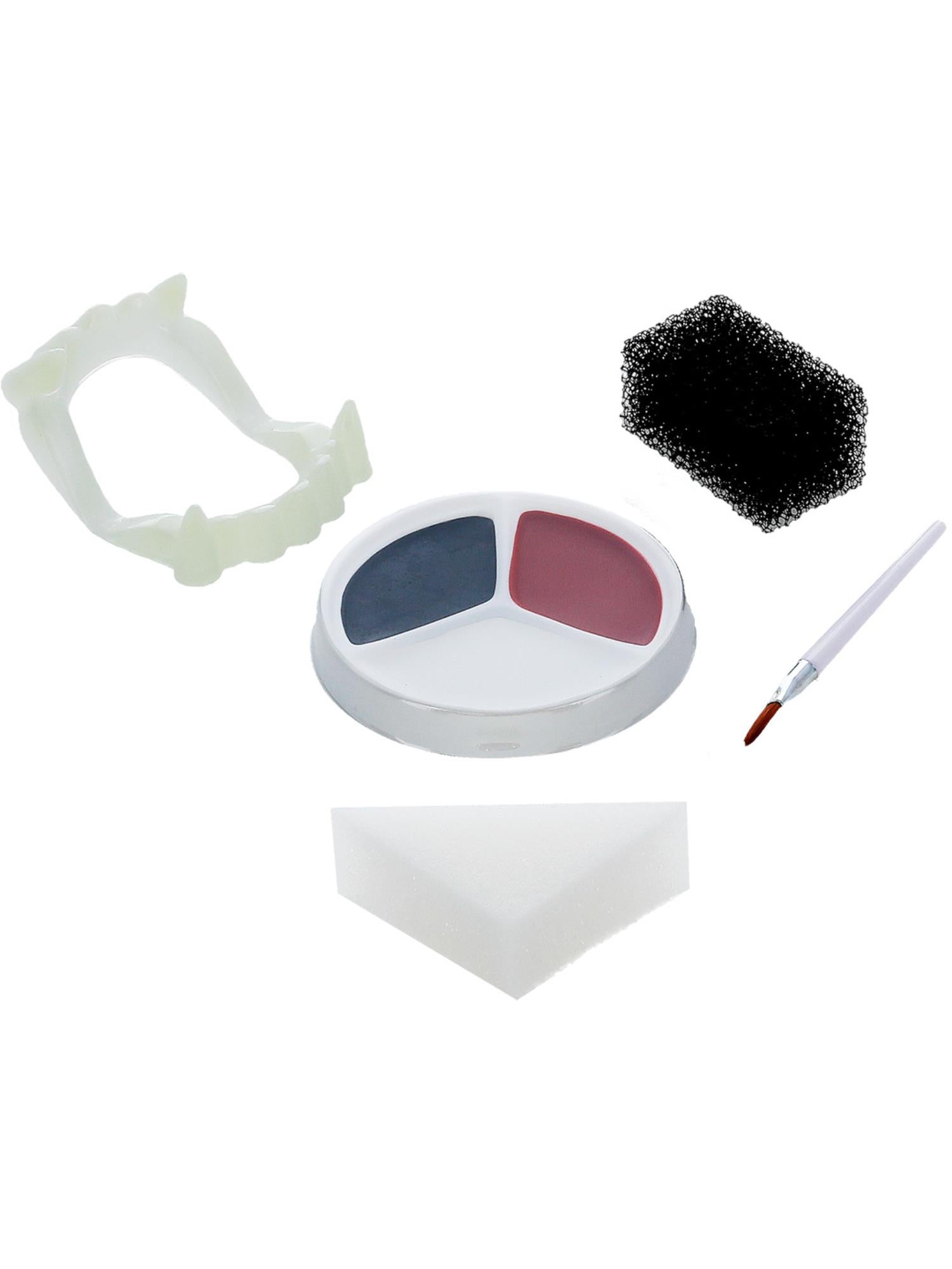 Smiffys Kids Vampire Make-up-FX-Kit mit Face Paints und Vampirzähnen – Seitenansicht
