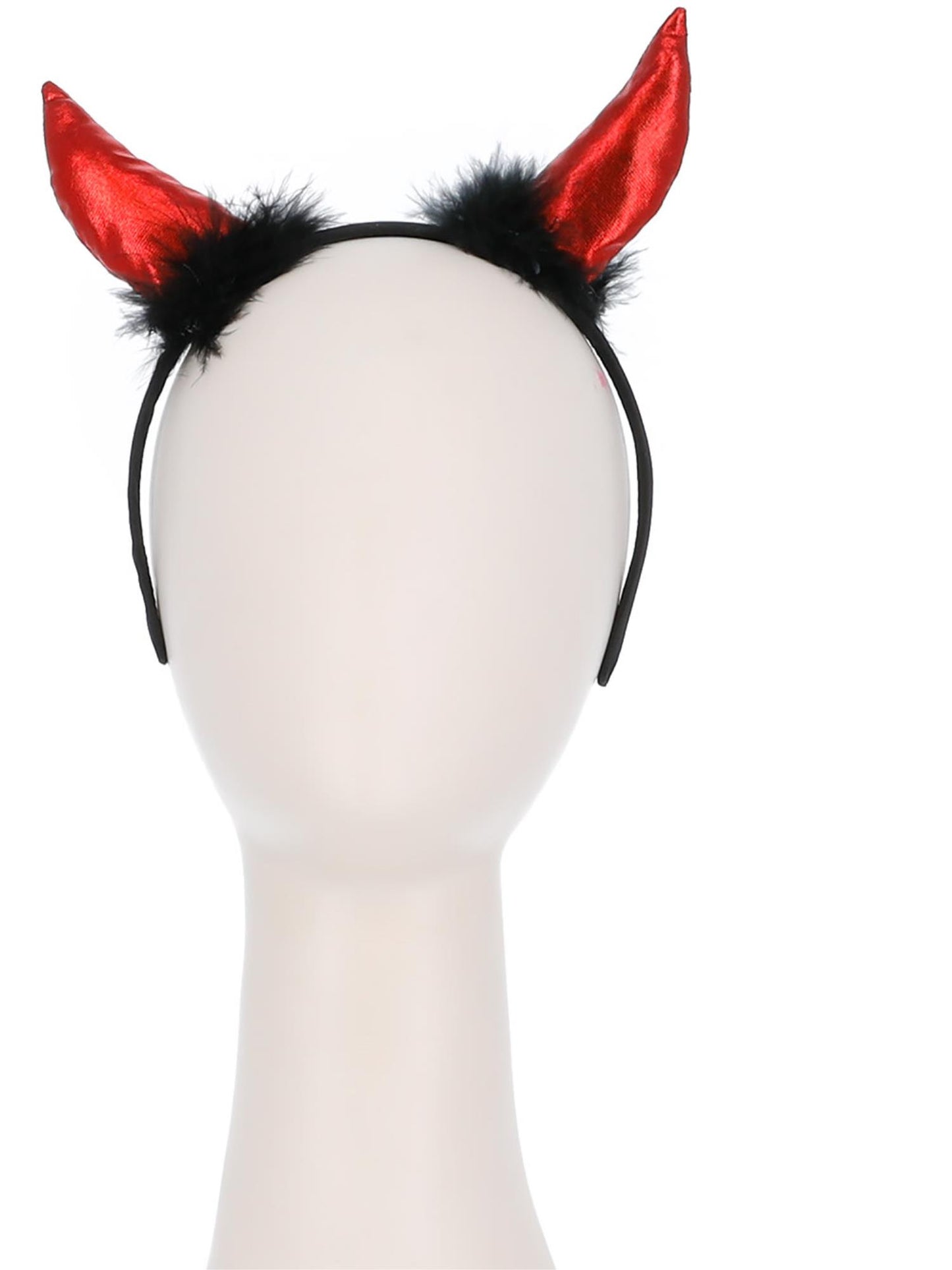 Smiffys Metallic Devil Horn Headband, Red & Black HA für Damen – Detailansicht