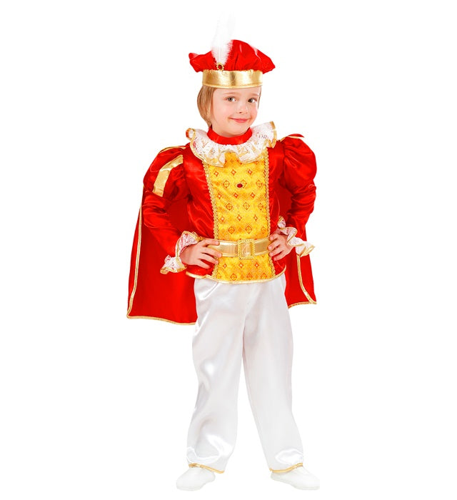 Märchenprinz Kostüm mit Umhang, Hose, Gürtel und Hut für Fasnacht und Karneval