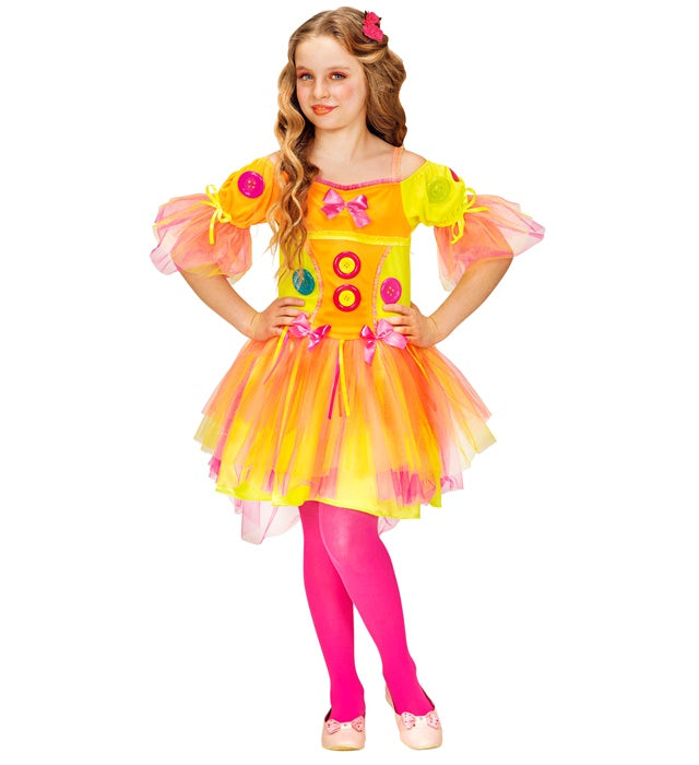 Neon Fantasy Girl Kleid in leuchtendem Design für Fasnacht und Karneval