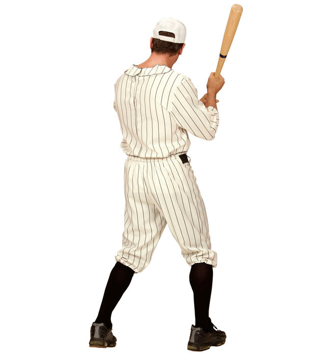 Baseball Spieler Kostüm mit Shirt, Hose, Gürtel und Kappe für Fasnacht