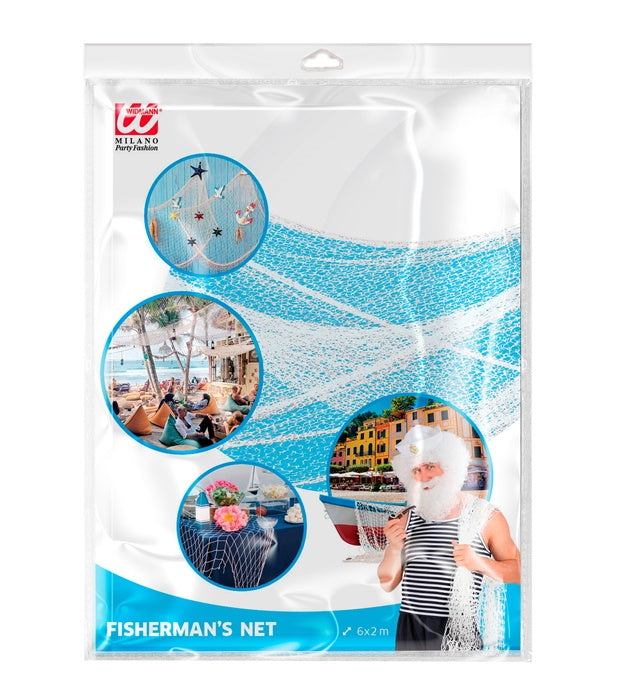 Fischernetz 6x2 Meter als Dekoration für Fasnacht und Mottoparty
