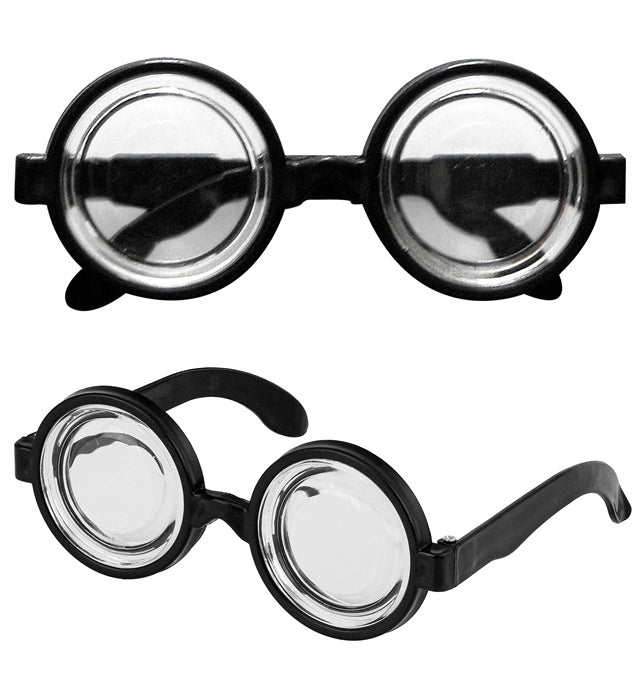 Super kurzsichtige Brille als lustiges Fasnachts-Accessoire mit großen Gläsern