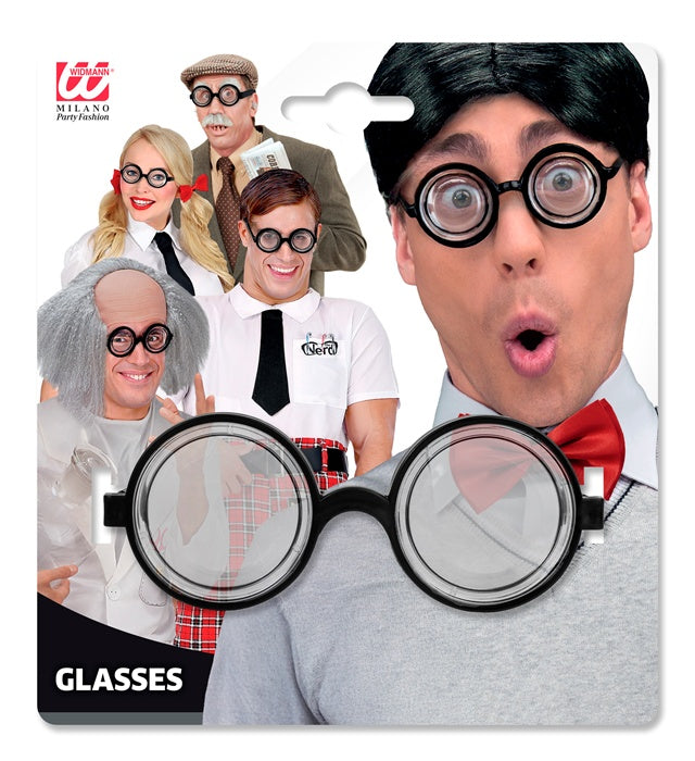 Super kurzsichtige Brille als lustiges Fasnachts-Accessoire mit großen Gläsern
