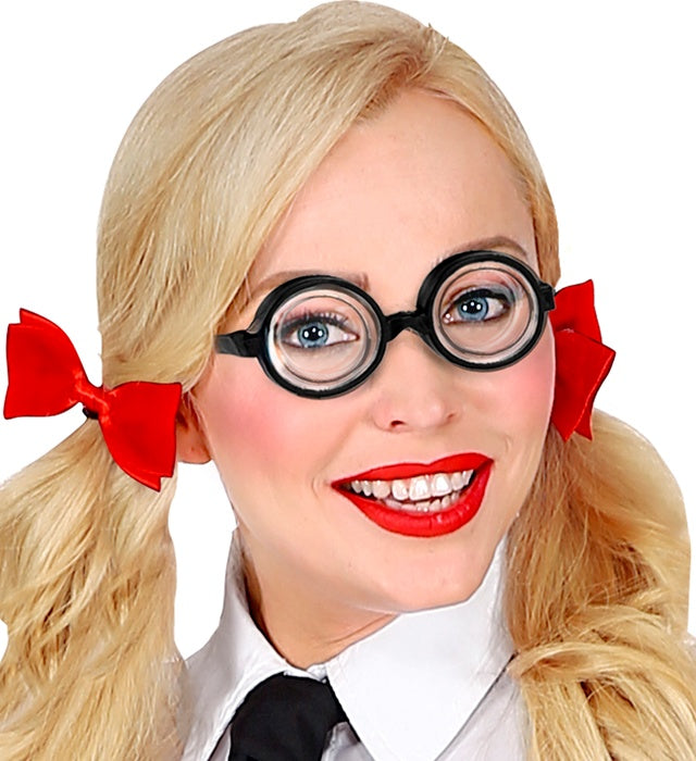 Super kurzsichtige Brille als lustiges Fasnachts-Accessoire mit großen Gläsern