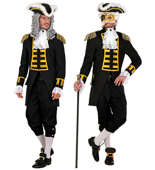 Schwarzer Gardeuniform-Paradefrack für Herren im klassischen Stil